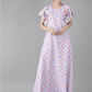 Ahalyaa Printed Long A- Line Kurta | Swadesiicart