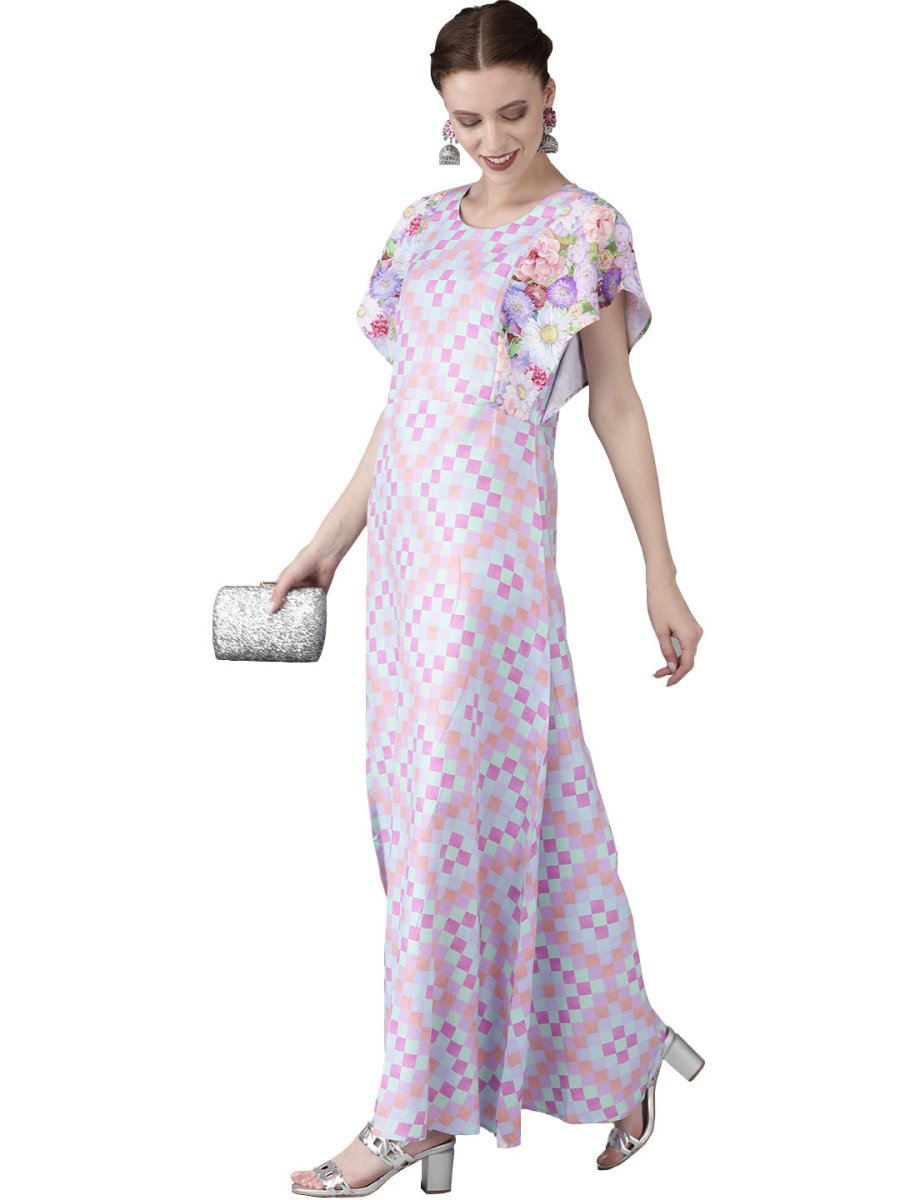 Ahalyaa Printed Long A- Line Kurta | Swadesiicart