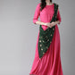 Ahalyaa Dark Pink Women's Gown | Swadesiicart