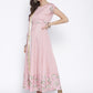 Ahalyaa Women Pink Solid Anarkali Kurta | Swadesiicart