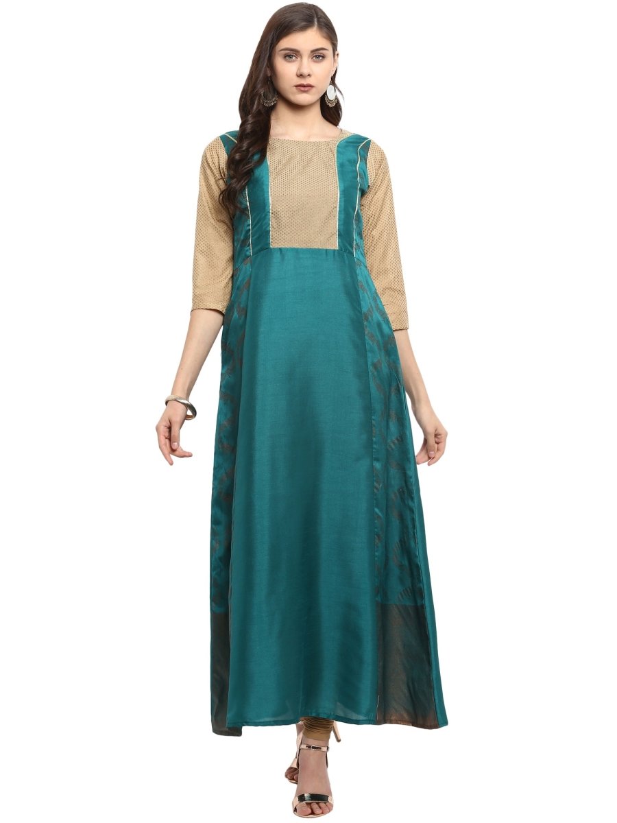 Ahalyaa Partywear Foil Print Beautiful Kurta | Swadesiicart