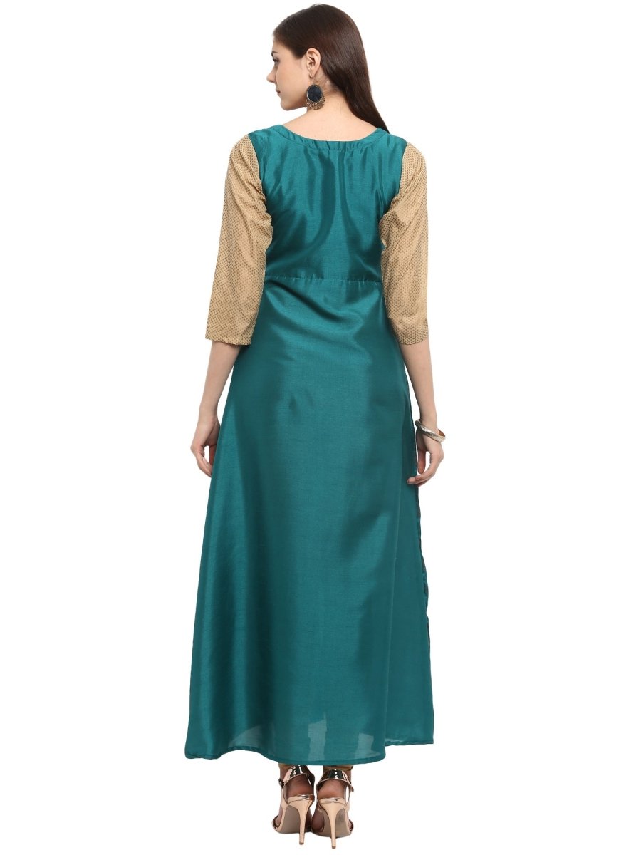Ahalyaa Partywear Foil Print Beautiful Kurta | Swadesiicart