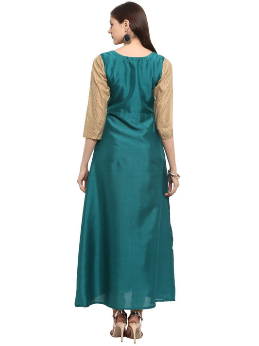 Ahalyaa Partywear Foil Print Beautiful Kurta | Swadesiicart
