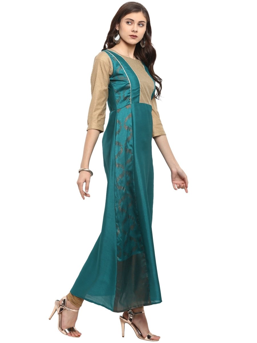 Ahalyaa Partywear Foil Print Beautiful Kurta | Swadesiicart