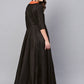 Ahalyaa Black Plain A-Line Kurta | Swadesiicart