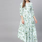 Ahalyaa Sky Blue Printed Asymmetric Kurta | Swadesiicart