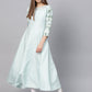 Ahalyaa Sky Blue Pigment Print Anarkali Beautiful Kurta | Swadesiicart