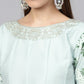 Ahalyaa Sky Blue Pigment Print Anarkali Beautiful Kurta | Swadesiicart