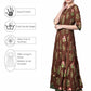 Ahalyaa Women Brown & Olive Green Floral Print Layered Beautiful Anarkali Kurta | Swadesiicart