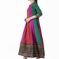 Ahalyaa Women Multicoloured Colourblocked Panalled Maxi Dress | Swadesiicart