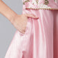 Ahalyaa Art Silk Pink Solid Kurta With Attached Floral Print Jacket | Swadesiicart