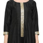Ahalyaa Women's Black And Gold Anarkali For Festive And Party Wear | Swadesiicart