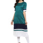 Ahalyaa Women Multicoloured Colourblocked Straight Beautiful Kurta | Swadesiicart