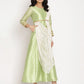 Ahalyaa Gorgeous Green Art Silk Kurta | Swadesiicart