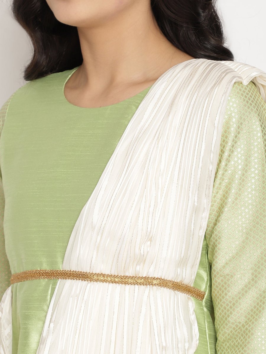 Ahalyaa Gorgeous Green Art Silk Kurta | Swadesiicart