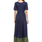 Ahalyaa Navy Blue Flared Kurta Dress | Swadesiicart