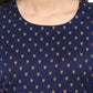 Ahalyaa Navy Blue Flared Kurta Dress | Swadesiicart