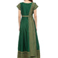Ahalyaa Printed Faux Silk Anarkali With Attached Dupatta | Swadesiicart