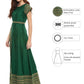 Ahalyaa Printed Faux Silk Anarkali With Attached Dupatta | Swadesiicart