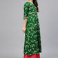 Ahalyaa Women Rubber Glitter Anarkali & Double layer Poly Silk Kurta | Swadesiicart