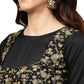 Ahalyaa Black Printed Beautiful Straight Kurta | Swadesiicart