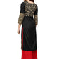 Ahalyaa Black Printed Beautiful Straight Kurta | Swadesiicart