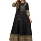 Ahalyaa Black Printed Anarkali Beautiful Kurta | Swadesiicart