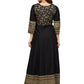Ahalyaa Black Printed Anarkali Beautiful Kurta | Swadesiicart