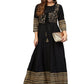 Ahalyaa Black Printed Anarkali Beautiful Kurta | Swadesiicart