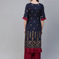 Ahalyaa Printed Kurta With Palazzo | Swadesiicart