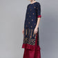 Ahalyaa Printed Kurta With Palazzo | Swadesiicart