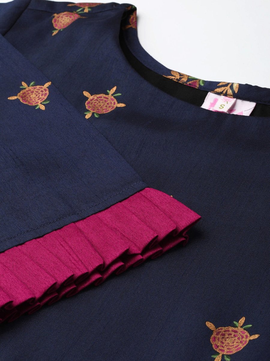 Ahalyaa Printed Kurta With Palazzo | Swadesiicart