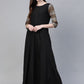 Ahalyaa Black Solid Front Slit Kurta With Palazzo | Swadesiicart