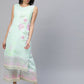 Ahalyaa Blue & Pink Floral Print Kurta With Palazzo | Swadesiicart