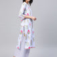 Ahalyaa Women Blue & Pink Floral Print Kurta With Palazzo | Swadesiicart