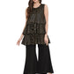 Ahalyaa Crepe Foil Printed Top With Plazzo | Swadesiicart