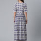 Ahalyaa Blue & Off-White Pure Cotton Printed Kurta with Palazzo | Swadesiicart