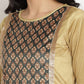 Ahalyaa Women's Mustard Color Digital Print Velvet Kurta With Palazzo | Swadesiicart
