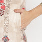 Ahalyaa Women's Beige Color Digital Print Velvet Kurta With Palazzo | Swadesiicart