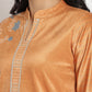 Ahalyaa Women's Orange Color Digital Print Velvet Kurta With Palazzo | Swadesiicart