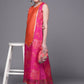 Ahalyaa Women Pink Floral Printed Gotta Patti Kurta with Palazzos | Swadesiicart