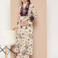 Ahalyaa Women Floral Printed Pleated Gotta Patti Kurta with Palazzos | Swadesiicart