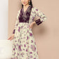 Ahalyaa Women Floral Printed Pleated Gotta Patti Kurta with Palazzos | Swadesiicart