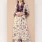 Ahalyaa Women Floral Printed Pleated Gotta Patti Kurta with Palazzos | Swadesiicart