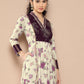 Ahalyaa Women Floral Printed Pleated Gotta Patti Kurta with Palazzos | Swadesiicart