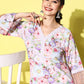Ahalyaa Women Floral Printed Kurta with Palazzos | Swadesiicart