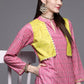 Ahalyaa Women Pink Velvet Kurta with Palazzo | Swadesiicart
