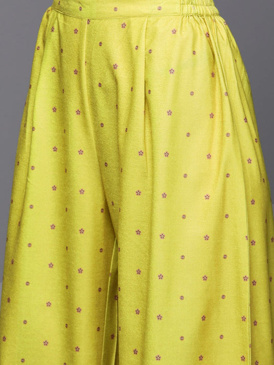 Ahalyaa Women Pink Velvet Kurta with Palazzo | Swadesiicart