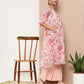 Ahalyaa Women Floral Printed Pleated Kurta With Palazzos | Swadesiicart