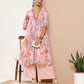 Ahalyaa Women Floral Printed Pleated Kurta With Palazzos | Swadesiicart